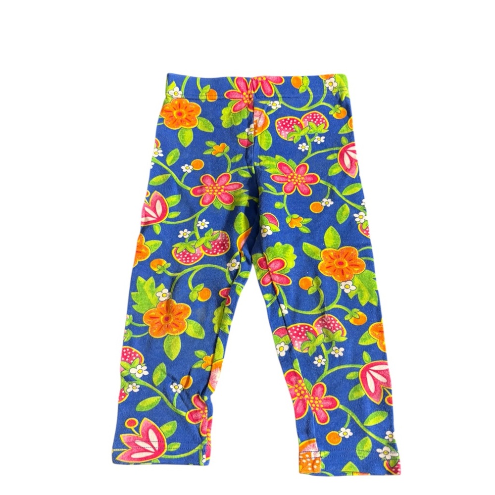 Play clothes 1998 Vintage Colorful Floral Print Leggings 2T